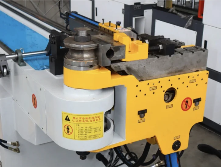CNC pipe bending machine with digital angle measurement system